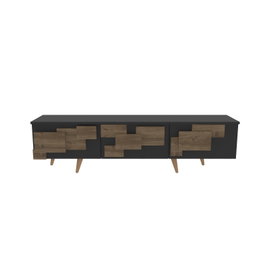 Hanah Home Soporte para TV Antracita y Nogal